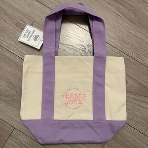 Trader Joe’s Mini Canvas Tote Bag- Purple